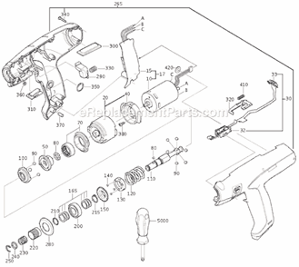 Page A Diagram and Parts List for ASM9-4 71120600980 Fein Electric Drill