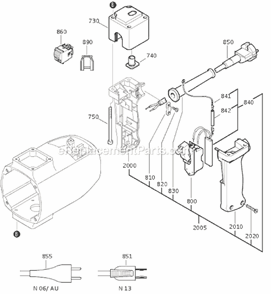 Part Location Diagram of 30701093003 Fein Switch