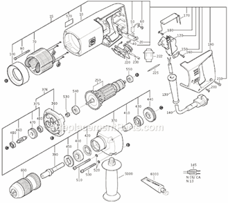 Part Location Diagram of 30712068015 Fein Brush Holder