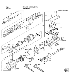 Figure 0 Diagram and Parts List for 78230300260  Fein Grinder