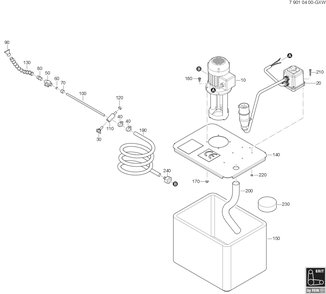  Diagram and Parts List for GRITGXW 79010412443 Fein Belt or Drum Sander