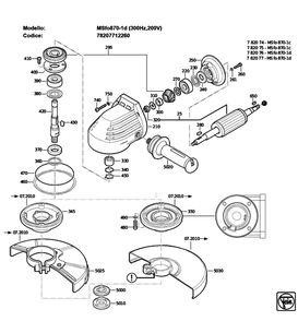 Figure 0 Diagram and Parts List for 78207712260  Fein Grinder