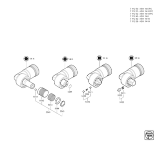  Diagram and Parts List for ASW14-14PC 71125209950 Fein Electric Drill