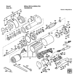 Figure 0 Diagram and Parts List for 78243900120  Fein Grinder