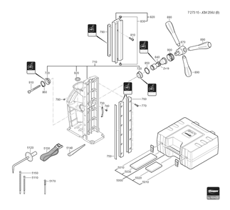  Diagram and Parts List for JCM256U 72731509360 Fein Mortiser