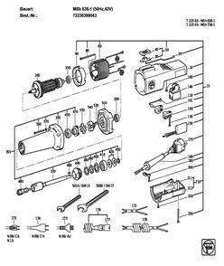Figure 0 Diagram and Parts List for 72230399043  Fein Grinder