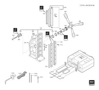  Diagram and Parts List for JCM200QX 72730509360 Fein Mortiser