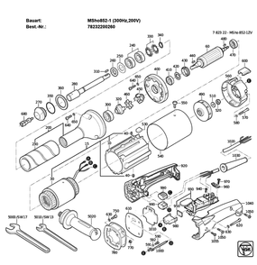 Figure 0 Diagram and Parts List for 78232200260  Fein Grinder