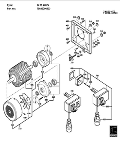Figure 1 Diagram and Parts List for 79020200233  Fein Grinder