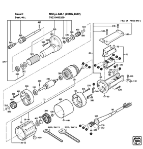 Figure 0 Diagram and Parts List for 78231400209  Fein Grinder