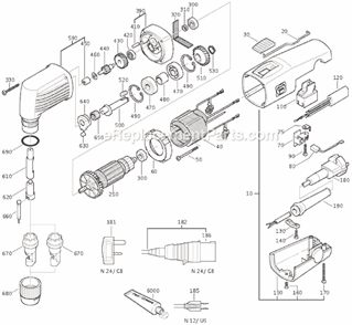 Page A Diagram and Parts List for BLK13T 72323512360 Fein Nibbler & Shears