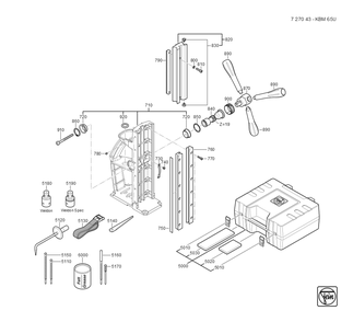  Diagram and Parts List for KBM65U 72704309360 Fein Mortiser