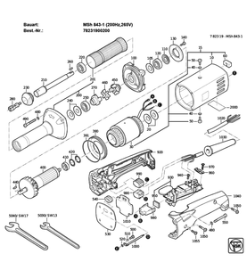 Figure 0 Diagram and Parts List for 78231900200  Fein Grinder
