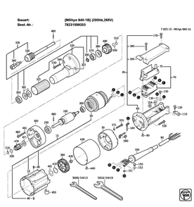 Figure 0 Diagram and Parts List for 78231599203  Fein Grinder