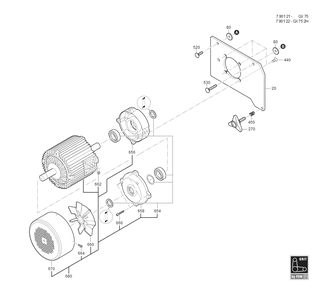  Diagram and Parts List for GX752H2V 79012200233 Fein Belt or Drum Sander