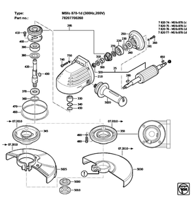 Figure 0 Diagram and Parts List for 78207700260  Fein Grinder