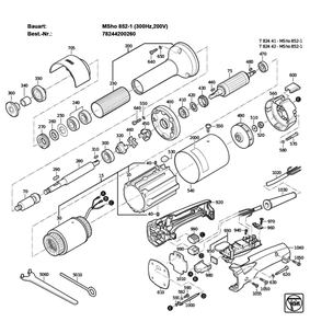 Figure 0 Diagram and Parts List for 78244200260  Fein Grinder