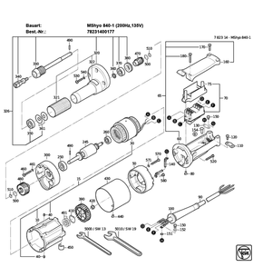 Figure 0 Diagram and Parts List for 78231400177  Fein Grinder