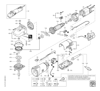  Diagram and Parts List for RS17-70E 72227509110 Fein Angle Grinder