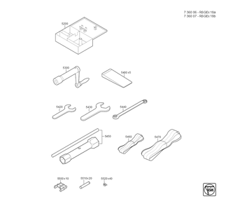  Diagram and Parts List for RSG,EX18B 73600700406 Fein Mill