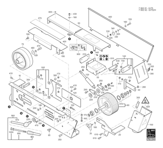  Diagram and Parts List for GI75 79020109573 Fein Belt or Drum Sander