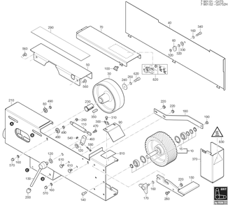  Diagram and Parts List for GRITGX752H 79010200403 Fein Belt or Drum Sander