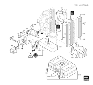 Diagram and Parts List for JMU137-2QW 72731109110 Fein Mortiser