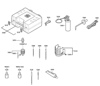 Figure 2 Diagram and Parts List for 72702700119  Fein Electric Drill