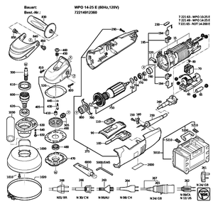 Figure 0 Diagram and Parts List for 72214912360  Fein Sander