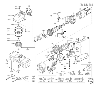  Diagram and Parts List for KFH17-15RT 72381909360 Fein Beveler