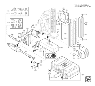  Diagram and Parts List for JMU137-2QW 72708909110 Fein Mortiser