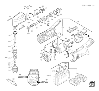  Diagram and Parts List for ABLK16E 71320109950 Fein Nibbler & Shears