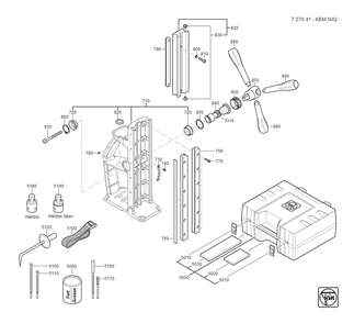  Diagram and Parts List for KBM50Q 72704109360 Fein Mortiser