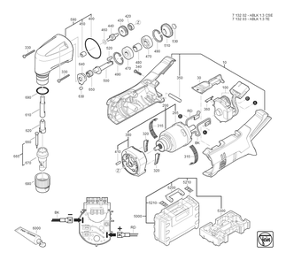  Diagram and Parts List for ABLK13TE 71320309950 Fein Nibbler & Shears