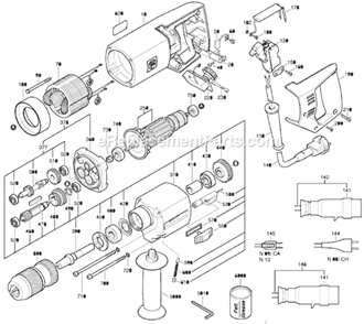 Page A Diagram and Parts List for DSE648 72021013117 Fein Electric Drill