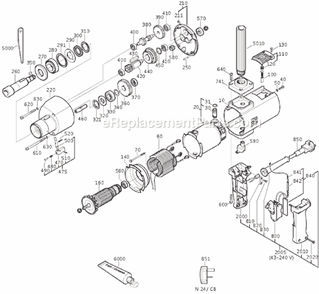 Page A Diagram and Parts List for DSK658-1 72022613117 Fein Electric Drill