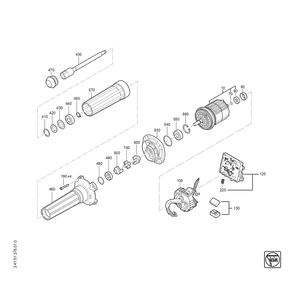 Diagram 1 Diagram and Parts List for 71230500940  Fein Die Grinder