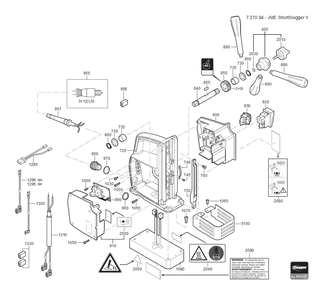  Diagram and Parts List for JMESHORTSLUGGERII 72709409110 Fein Mortiser