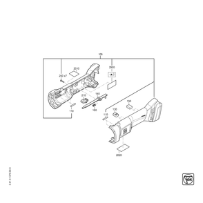 Diagram 2 Diagram and Parts List for 71220212940  Fein Sander Grinder