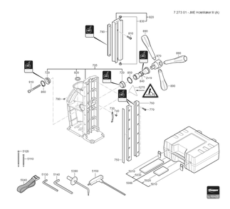 Diagram and Parts List for JMEHOLEMAKERIII 72730109110 Fein Mortiser