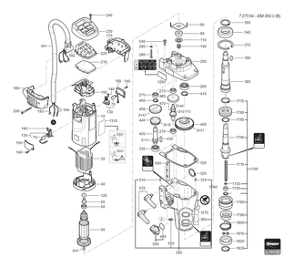  Diagram and Parts List for KBM50U 72730409360 Fein Mortiser