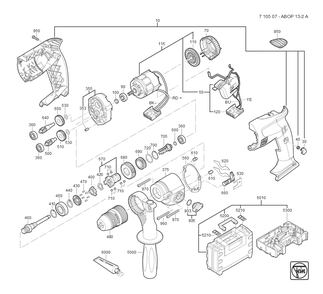 Part Location Diagram of 31508305010 Fein Gearbox Housing