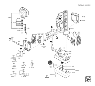  Diagram and Parts List for KBM65U 72704309360 Fein Mortiser