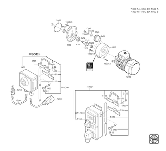  Diagram and Parts List for RSGEX1500A 73601461090 Fein Mill