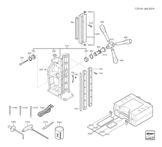  Diagram and Parts List for JMEUSA202M 72706909110 Fein Mortiser