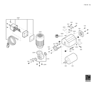  Diagram and Parts List for GRITGIL 79024800403 Fein Belt or Drum Sander