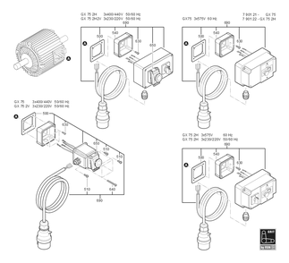  Diagram and Parts List for GX752H2V 79012200233 Fein Belt or Drum Sander