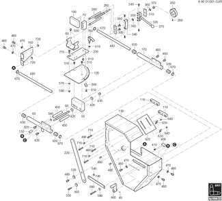 Part Location Diagram of 39000000586 Fein Knee bow short