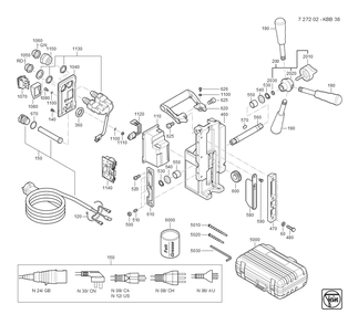  Diagram and Parts List for KBB38 72720209360 Fein Mortiser