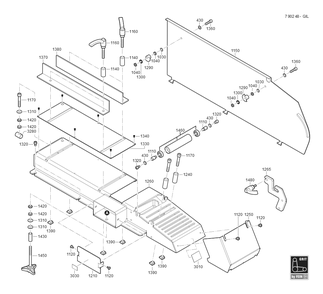  Diagram and Parts List for GRITGIL 79024800403 Fein Belt or Drum Sander